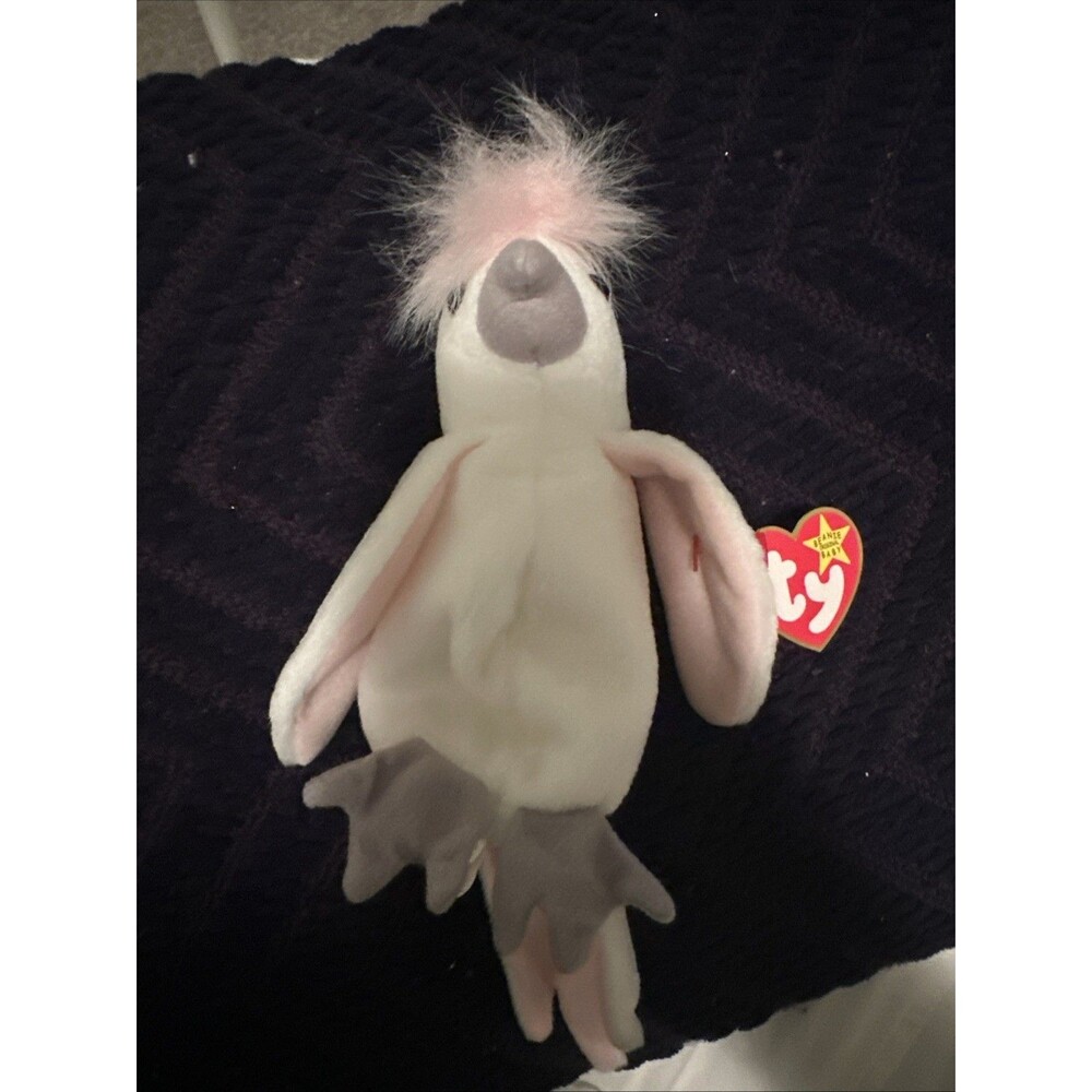 Ty Beanie Babies Kuku Cockatoo Bird - White
